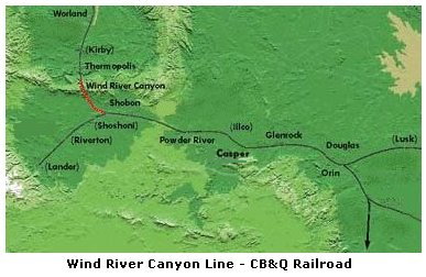 Wind River Canyon Line - CB&Q Railroad