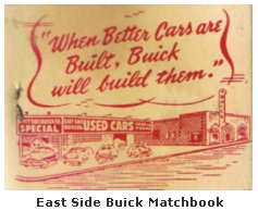 East Side Buick Matchbook