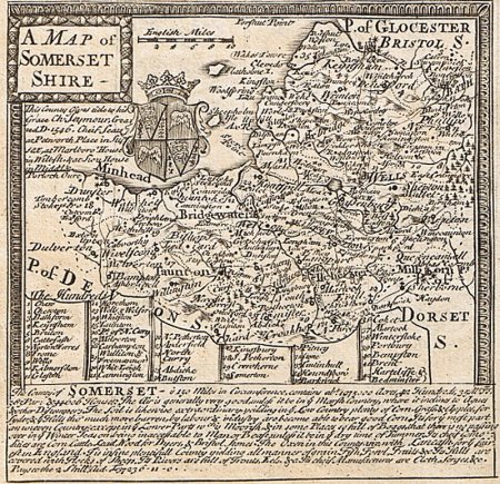 Map Showing Somersetshire