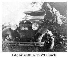 Edgar with a 1923 Buick