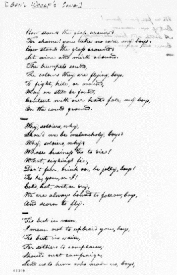 Gen'l Woolf's Song from the Jefferson Papers